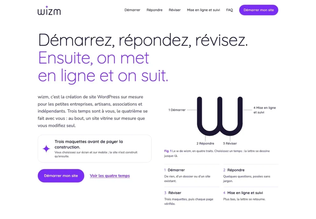 Maquette B, « le retournement », sur ordinateur : le w géant de wizm